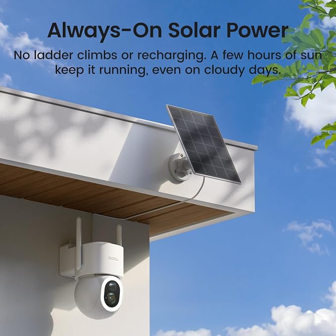 aosu SolarCam D1 Max 2-Cam Kit, 4K Solar Security Cameras Outdoor Wireless - Image 8
