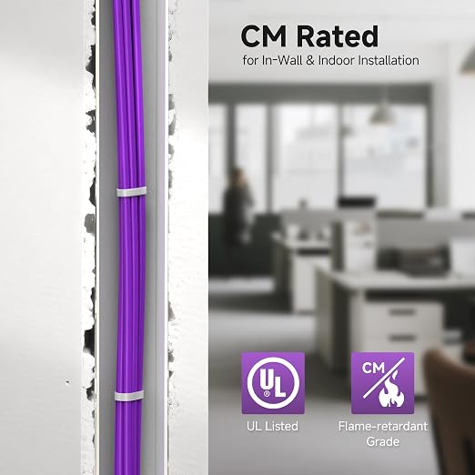 Cable Matters 10Gbps in-Wall Rated 23AWG Bare Copper Cat 6 Cable - 1000ft - Image 6