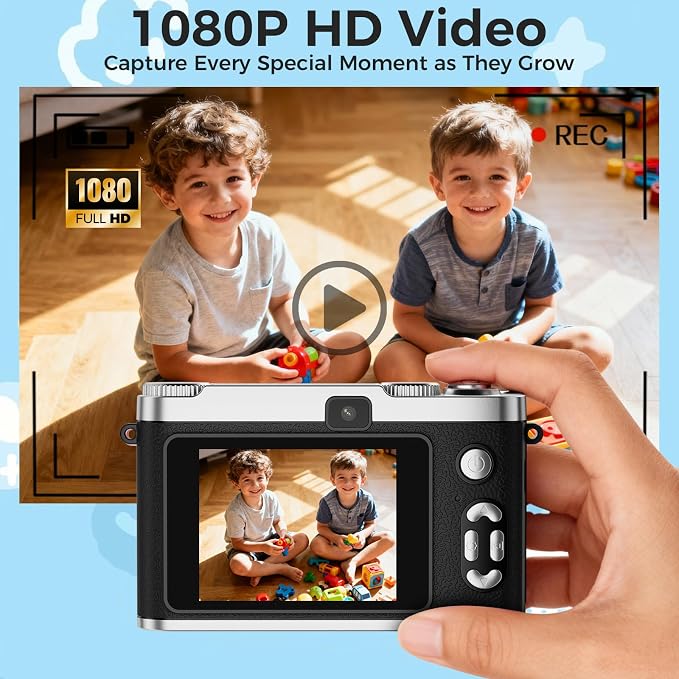 Upgrade Kids Selfie Camera, HD Digital Video Cameras - Image 3