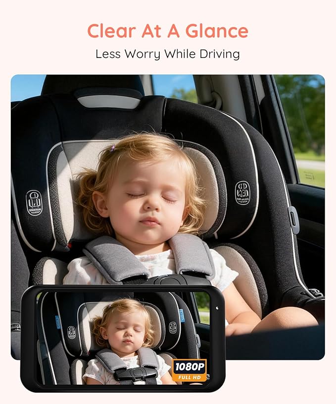 Babyvue BV5 Baby Car Camera 1080P, Dual USB Powered - Image 2