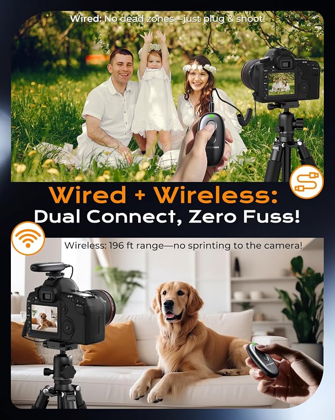 for Canon Camera Rechargeable Remote Shutter Release - Image 2