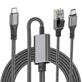 USB C to Ethernet Cable with Charging 15 Feet, USB-C Male 100W PD & Gigabit LAN by DUTEVOLNS