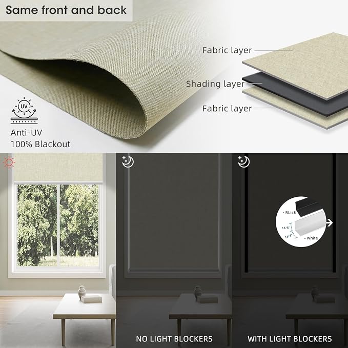 SmartWings Motorized Blinds Dual-Sided Cordless Smart Blackout Shades, Custom - Image 5