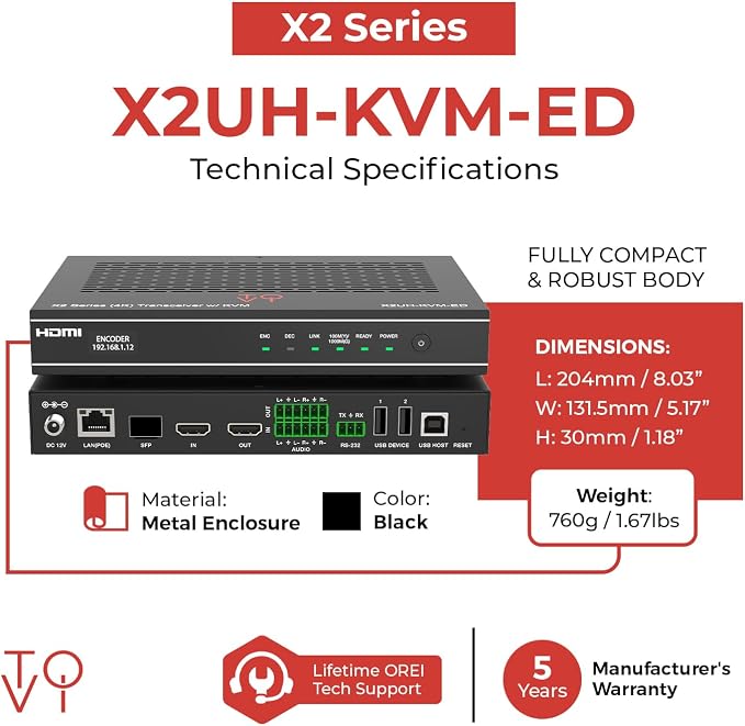 ToVi X2 Series 4K AV-Over-IP Encoder & Decoder - Image 5