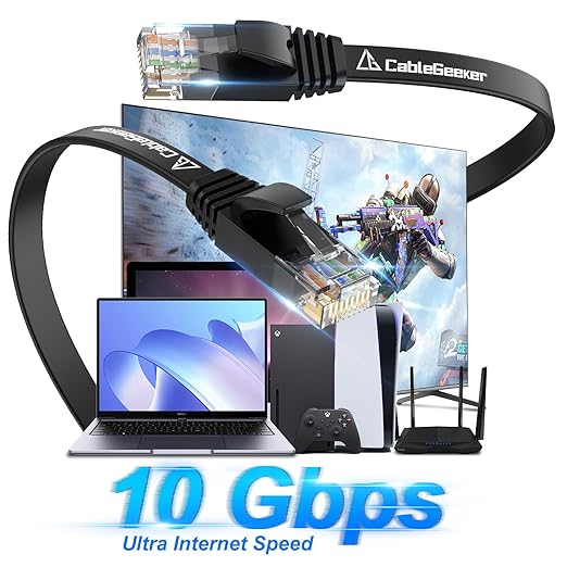 Cat 6 Ethernet Cable 20 ft, Indoor&Outdoor, High Speed 10Gbps Flat Internet - Image 2