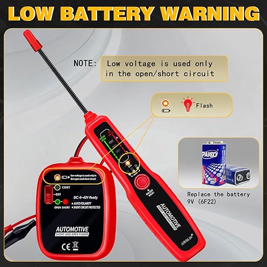 AWBLIN Wire Tracer Automotive Electrical Open & Short Finder Circuit Tester - Image 6