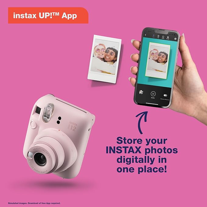 Fujifilm Instax Mini 12 Instant Film Camera, Clay White - Image 5