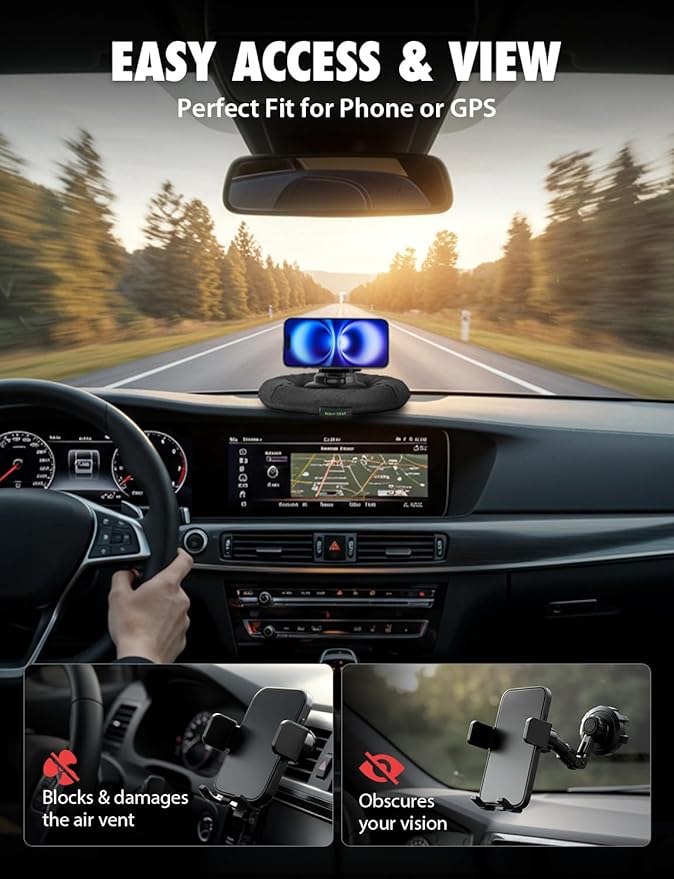 Bracketron NavMat Portable GPS Dash Pad Converts Windshield GPS Mount into - Image 6