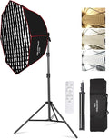 110W Softbox Lighting Kit, 37.4 "/95cm Large Octagonal Parabolic Soft Box by GSKAIWEN