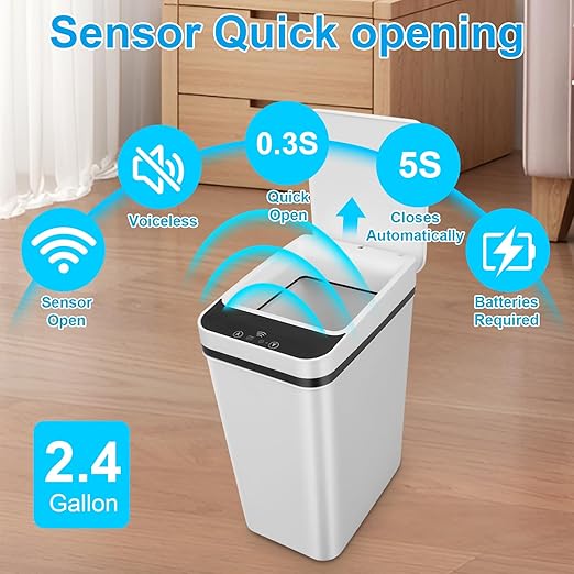 Bathroom Trash can, Smart Touchless Trash Can, Automatic Motion Sensor Trash Bin - Image 5
