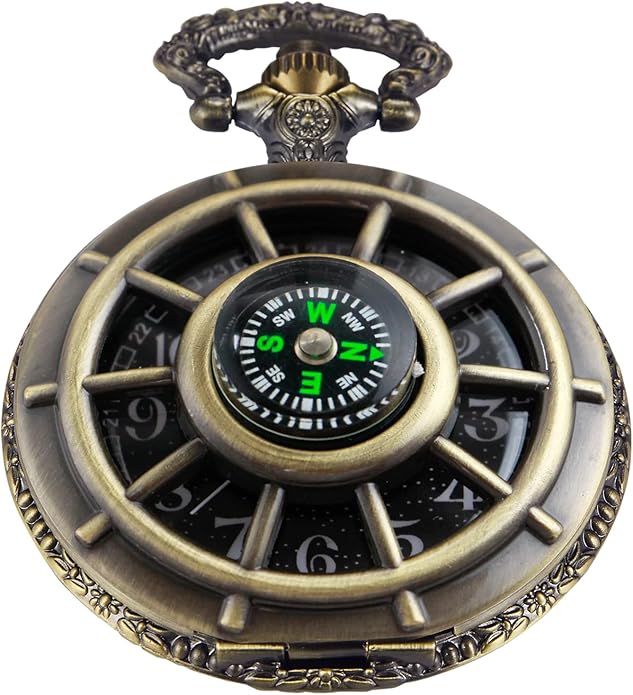 Men's Pocket Watch, Arabic Digital Dial Pocket Watches by Whodoit
