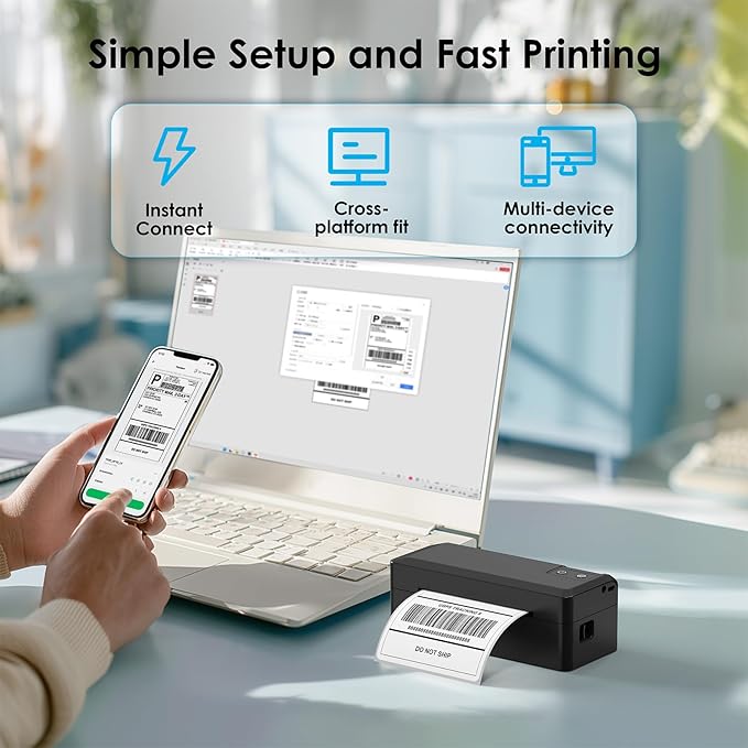 KNAON Shipping Thermal Label Printer, 4x6 Portable Label Printer, Support iPhone - Image 4