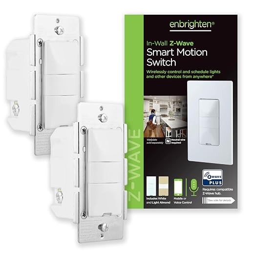 Enbrighten Z-Wave Smart Motion Sensor Light Indoor, Vacancy/Occupancy Sensor by Enbrighten
