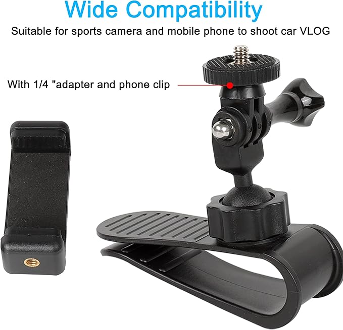PellKing Car Sun Visor Mount VLOG/Video Holder - Image 5