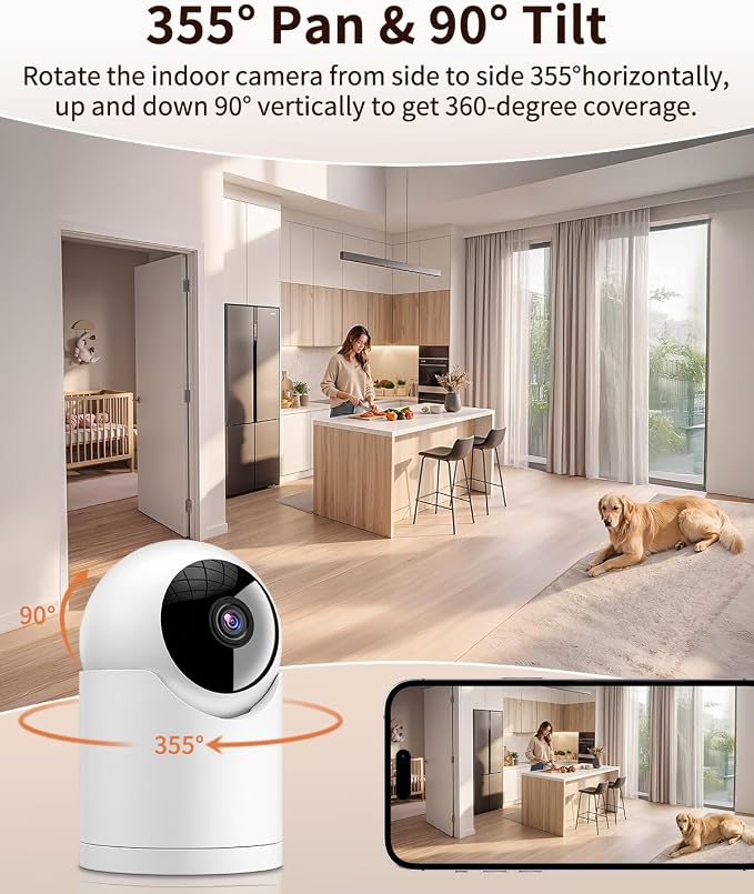  Indoor Cameras for Home Security, Auto tracking, 5G & 2.4G WiFi Security - Image 9