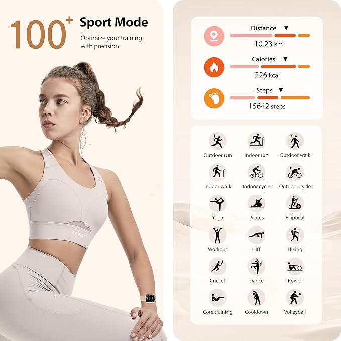 Smart Watch for Women with Alexa Built-in, 1.83" HD Touchscreen Fitness Tracker - Image 5