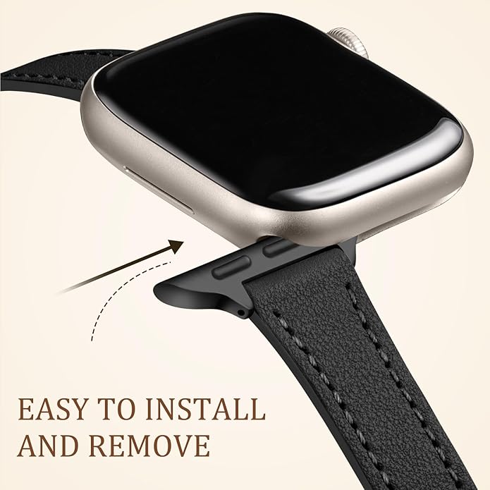 Charlam Slim Leather Band Compatible - Image 3
