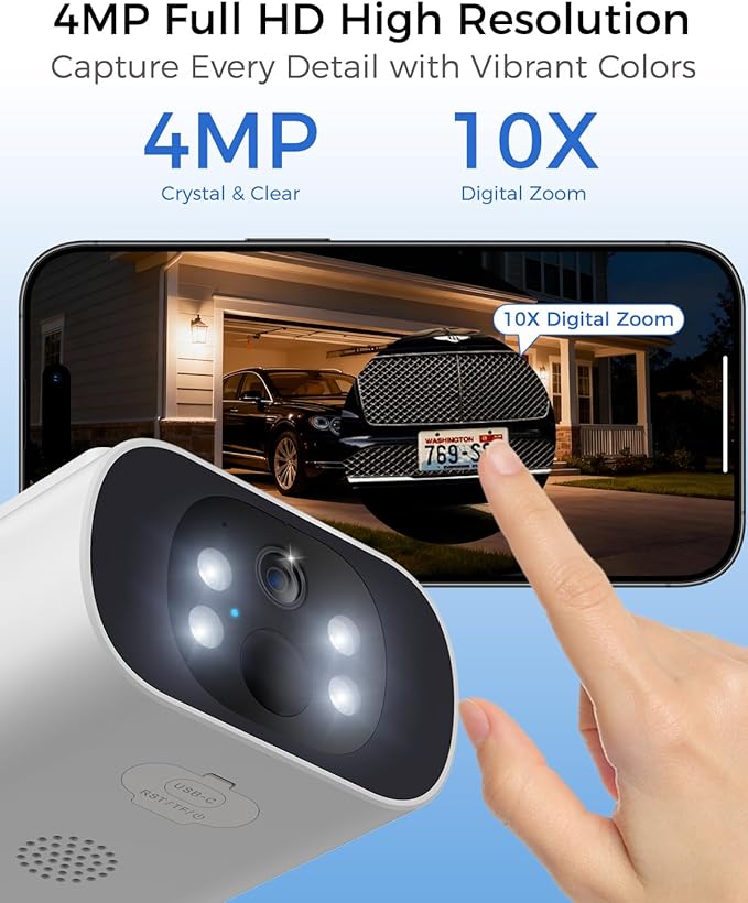 Solar Security Cameras Wireless Outdoor, 4MP Cameras - Image 4