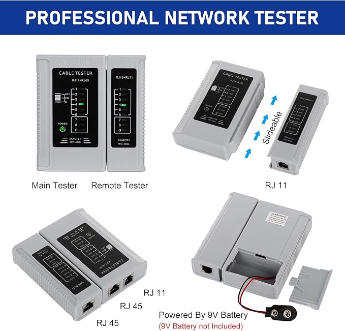 RJ45 Crimp Tool Kit Pass Thru Ethernet Crimper - Image 7