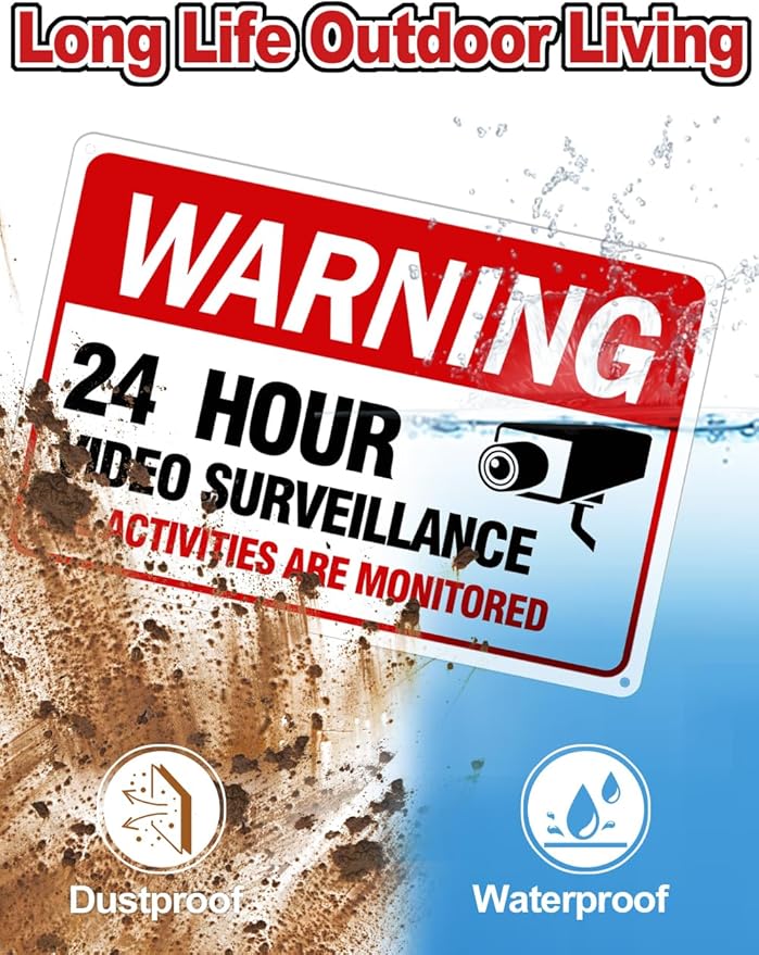 Video Surveillance Sign, Reflective and Waterproof Material 24 Hour - Image 4