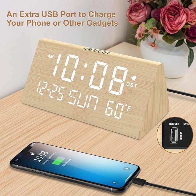 DreamSky Digital Alarm Clocks for Bedrooms - Image 6
