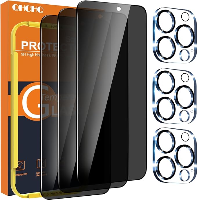 QHOHQ 3 Pack Privacy Screen Protector by QHOHQ