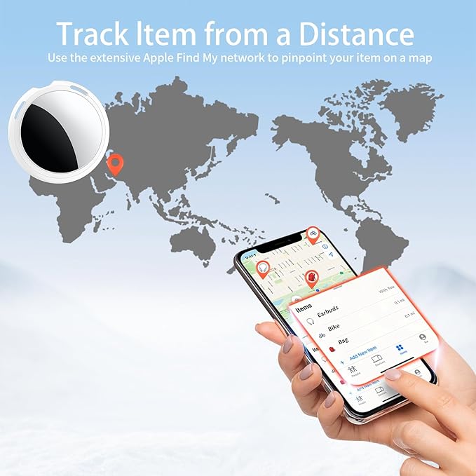 2 Pack Tracker Tags Pair with Apple Find My Bluetooth Air Smart Tags Key Finder - Image 5