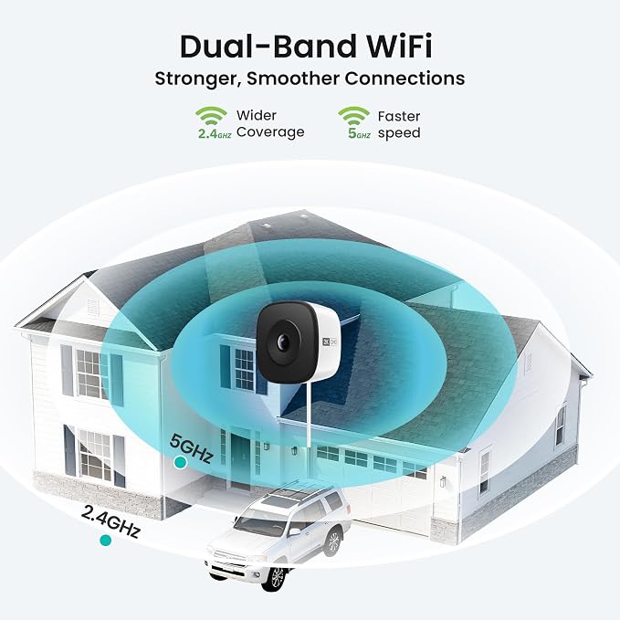 Window Security Camera 2K, Indoor WiFi Cameras 2.4GHz/5GHz, 2 Pack - Image 7