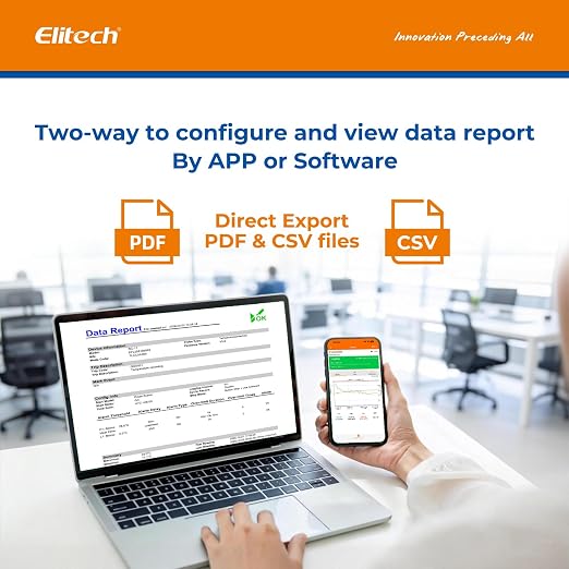 Elitech Bluetooth Temperature Humidity Data Logger FDA Standards, - Image 4
