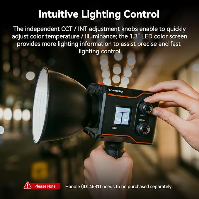 SmallRig RC 60B COB Video Light, 49Wh Battery 45min Runtime, 63W 11200lux CRI - Image 4