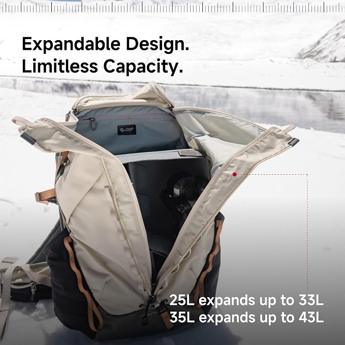 VSGO Pocket Ranger Expandable 35L-43L Photography & Outdoor Backpack – 35L - Image 4