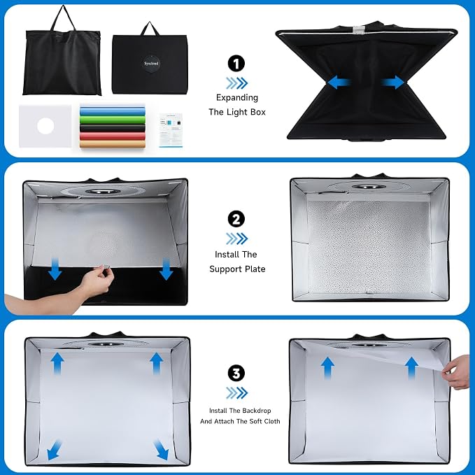 Photo Studio Box, 50cmx40cmx40cm Folding Lightbox - Image 8