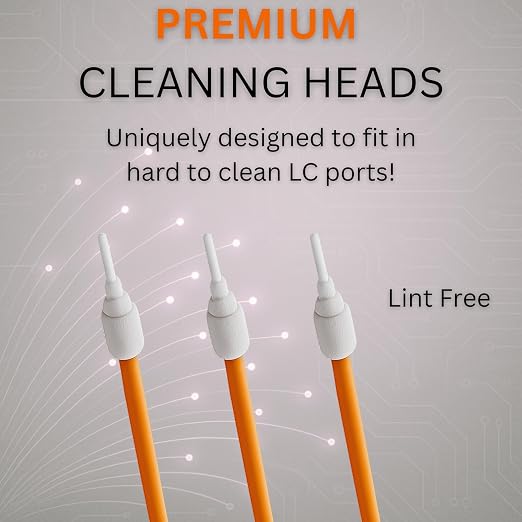 Fiber Optic Cleaning Swabs, 100 Pack LC 1.25mm Lint Free Anti-Static Cleaning - Image 3