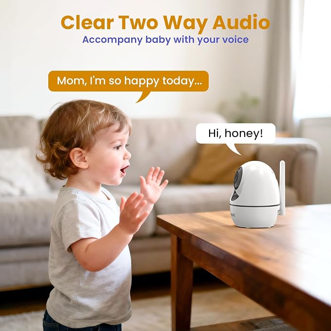 ANMEATE 5" Split Screen Baby Monitor - Image 6