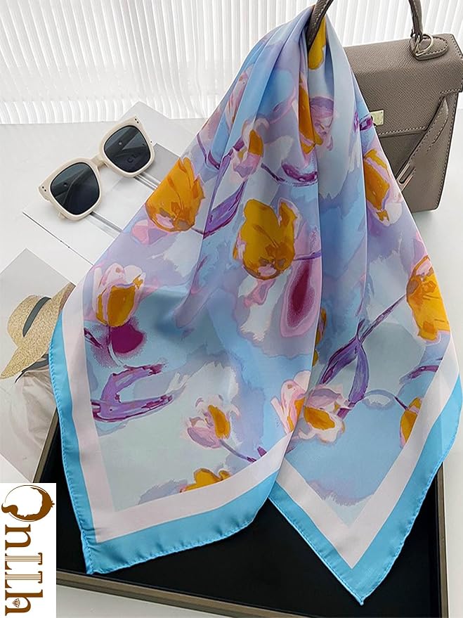 Silky Scarf for Women Lightweight Satin Bandanas Neck Hair Wrap For Sleeping - Image 5