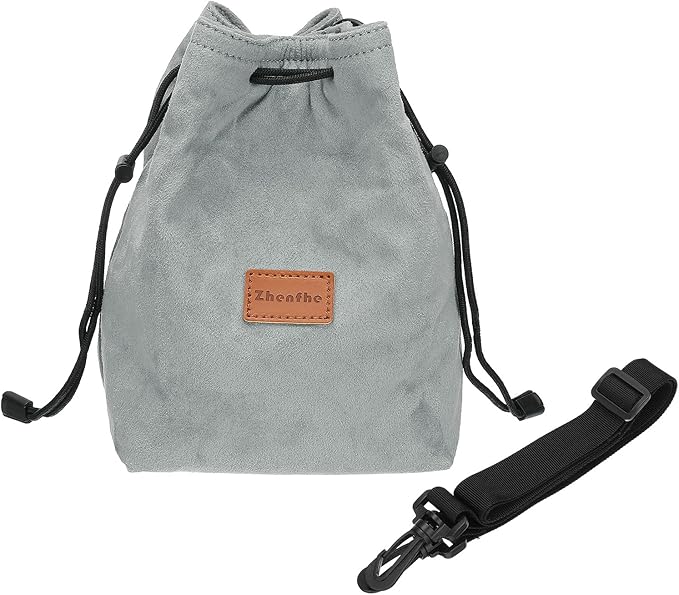 PATIKIL Camera Lens Pouch, S Size Drawstring Lens Case Flannel Camera Lens by PATIKIL