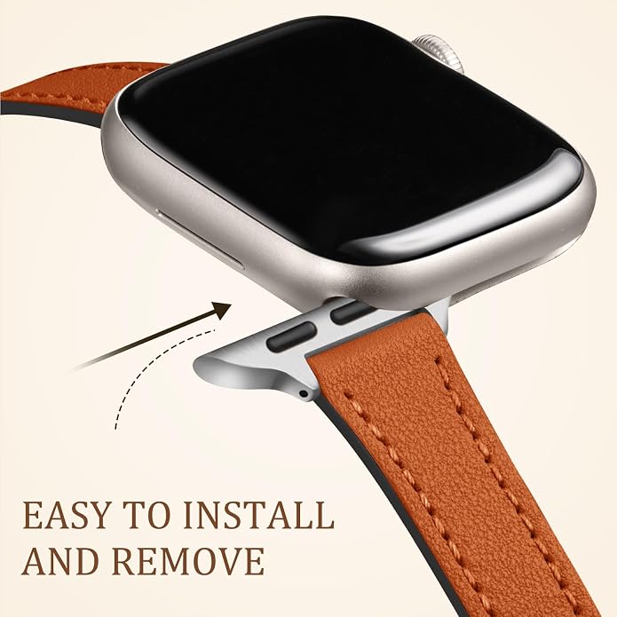 Charlam Slim Leather Band Compatible - Image 4