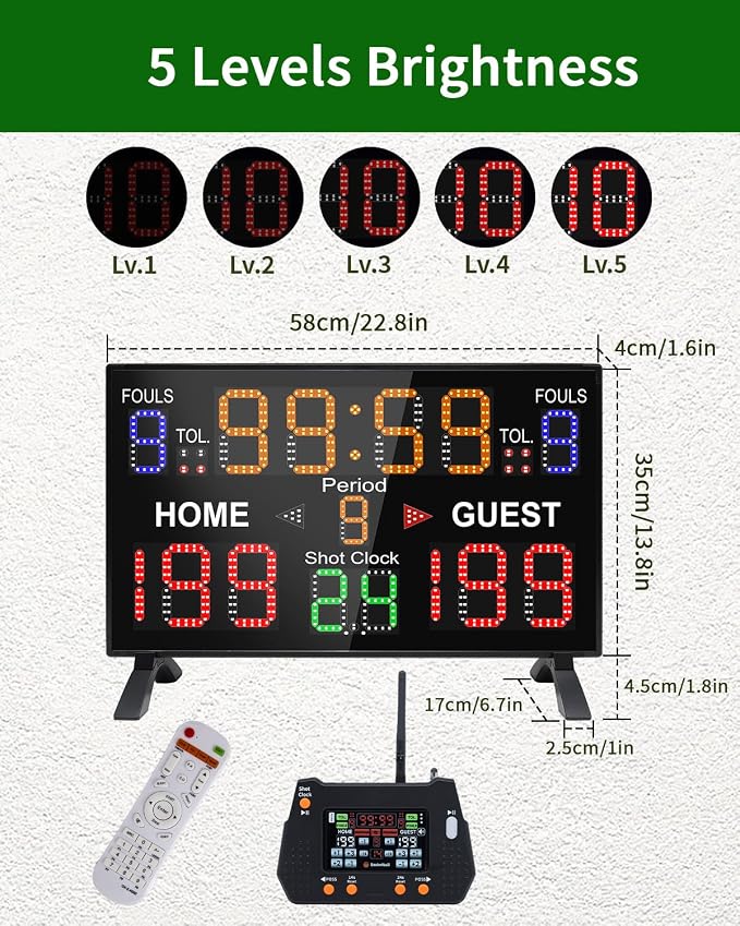LUCKY TIME Basketball Scoreboard - Image 2