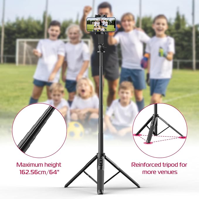 ULANZI SK-03 Selfie Stick Tripod, 3 in 1 Extendable Phone Holder - Image 7