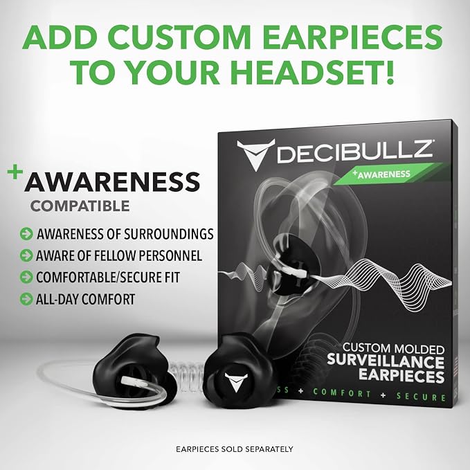 Decibullz 3.5mm Radio Headset Receiver, Listen only Acoustic Coil Tube Radio - Image 5