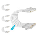 Cat6 Slim Patch Cables 1 Feet 24-Pack White, Cat6a Patch Cables 10Gbps 550MHz by Unknown