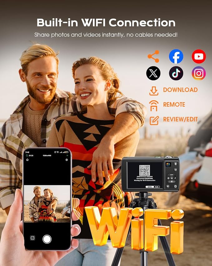 8K Digital Camera for Photography, 2026 Latest WiFi 88MP Vlogging Camera for - Image 5