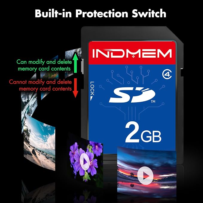 INDMEM 2 Pack SD Card 2GB Class 4 Flash Memory Card 2G SLC Stanard Secure - Image 6