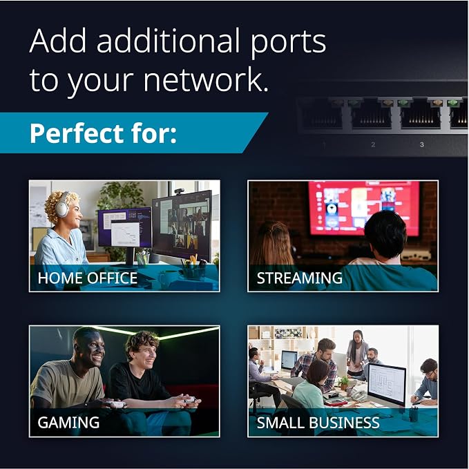 D-Link DGS-105, 5 Port Gigabit Ethernet Switch Unmanaged, Network Splitter - Image 5