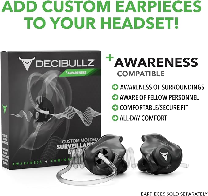 Decibullz 2-Way Surveillance Acoustic Tube Headset, M1 Earpiece Audio Set - Image 6