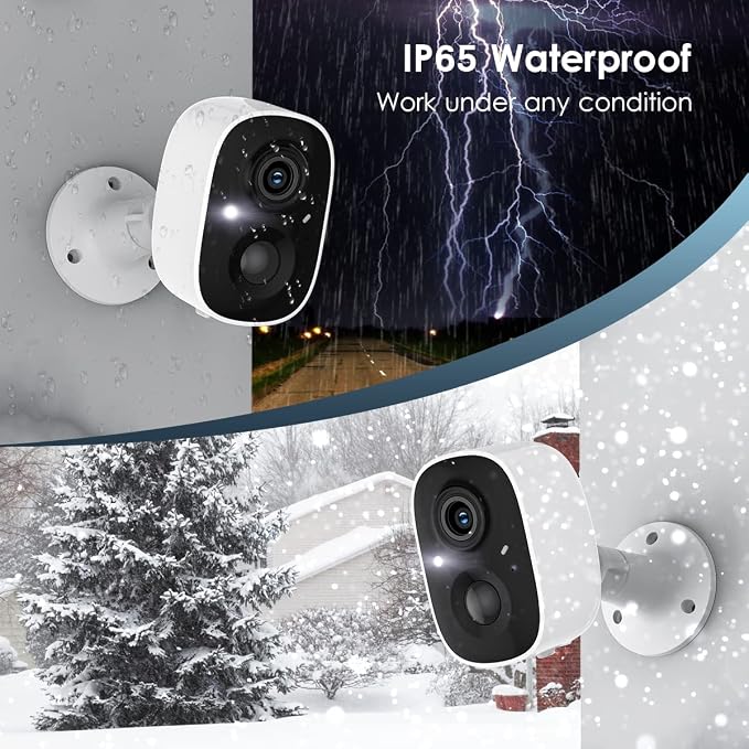 GMK Security Cameras Wireless Outdoor 4 Pack, 2K Battery Powered Cameras - Image 3