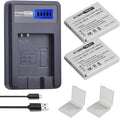 2-Pack 1200mAh 3.7v NB-4L Battery and LCD USB Charger by Unknown