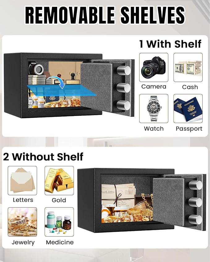 Fireproof Safe for Home, Money Safe for Cash,  Fire Proof safes for - Image 6