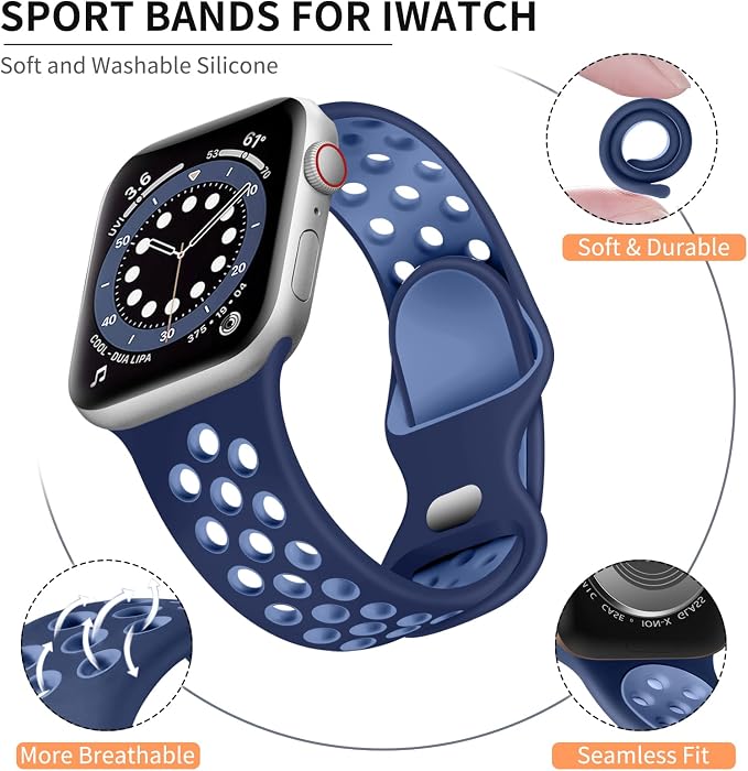 Lerobo Band Compatible with Apple Watch Band 38mm SE 3 40mm Series 11 42mm 9 - Image 2