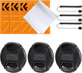 K&F Concept 72mm Lens Cap, 9-in-1 Center Pinch Lens Cover + Anti-Loss Keeper by KFCONCEPT